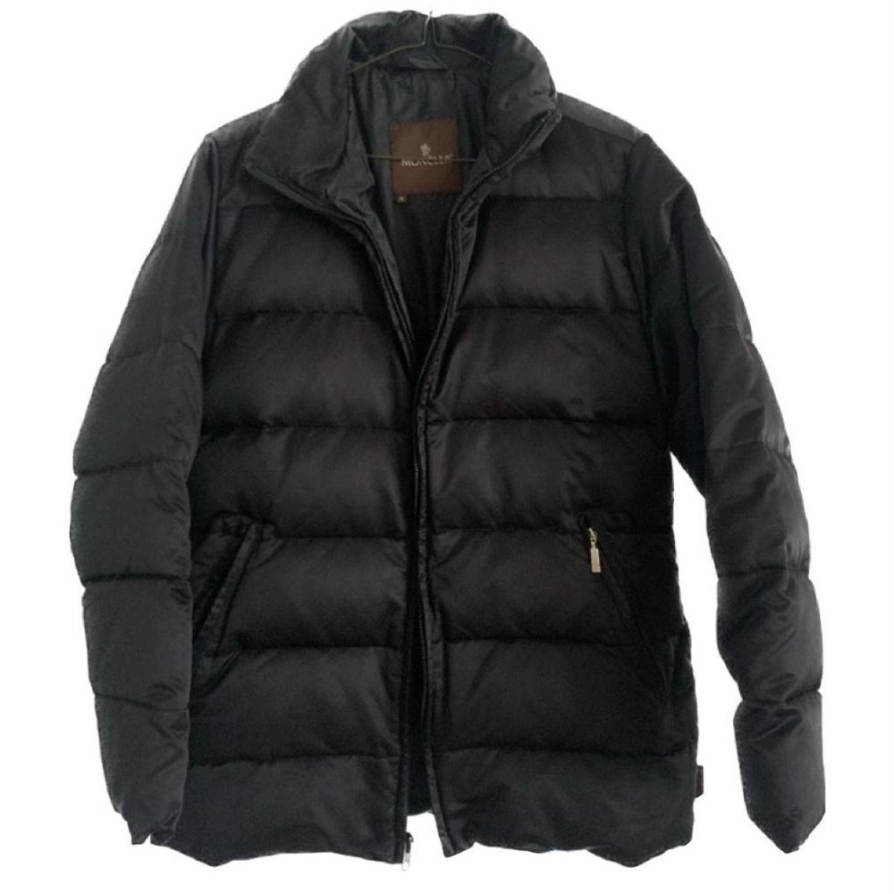 RARE VTG Authentic MONCLER Black Zip Up Down Puffer Jacket Coat Size 0 / XS